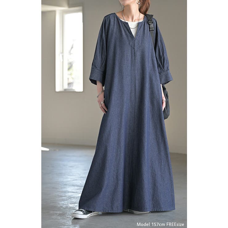 ワンピース デニム 綿100% | HUG.U | 詳細画像3 