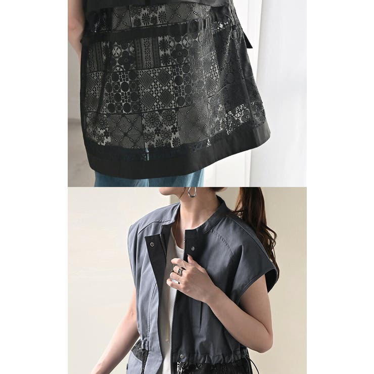 ベスト ジレ レース | HUG.U | 詳細画像18 