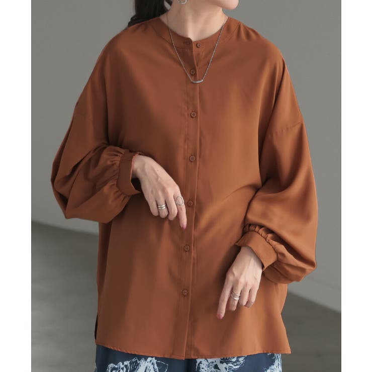 ブラウス ぽわん袖 ノーカラー | HUG.U | 詳細画像5 