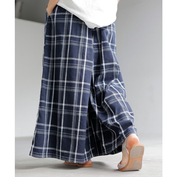 パンツ チェック ワイドパンツ | HUG.U | 詳細画像19 