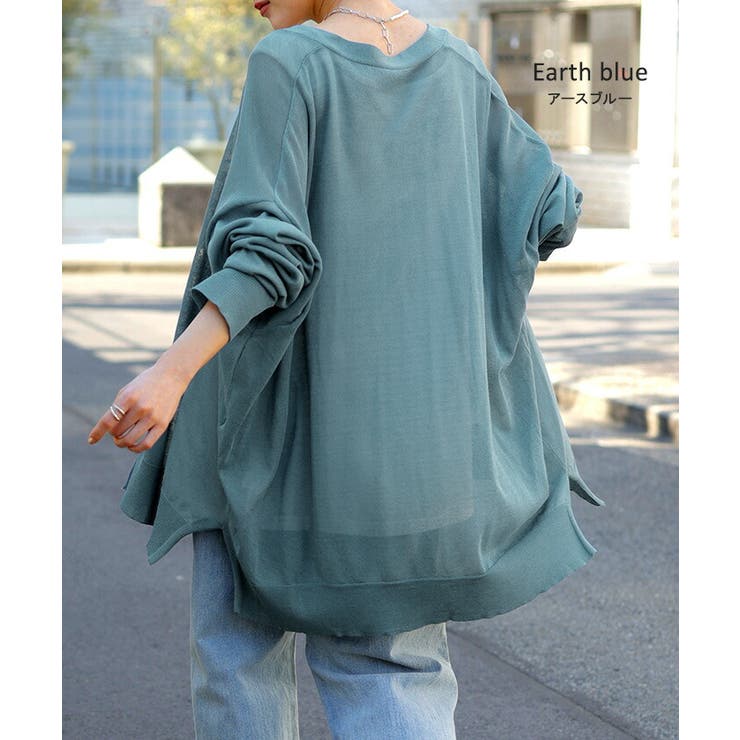 カーディガン ニット シアー | HUG.U | 詳細画像15 