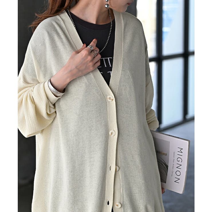 カーディガン ボタン ロング | HUG.U | 詳細画像11 