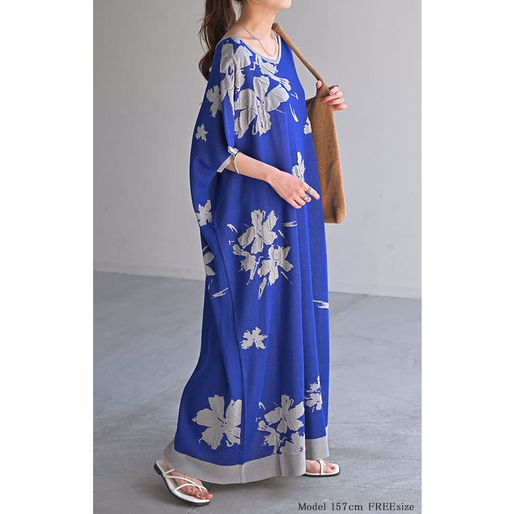 ワンピース ジャガード ニット | HUG.U | 詳細画像7 