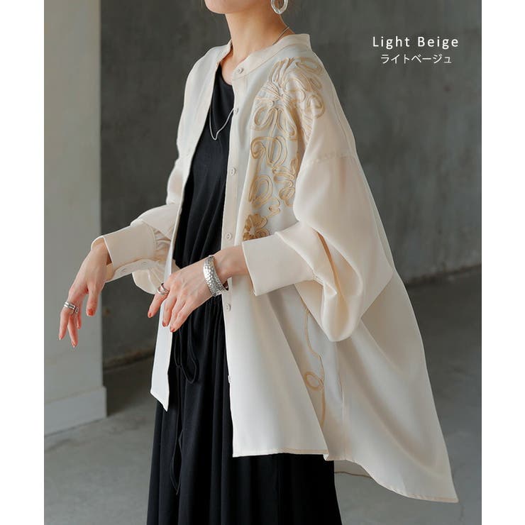 シャツ コード刺繍 シアー | HUG.U | 詳細画像10 