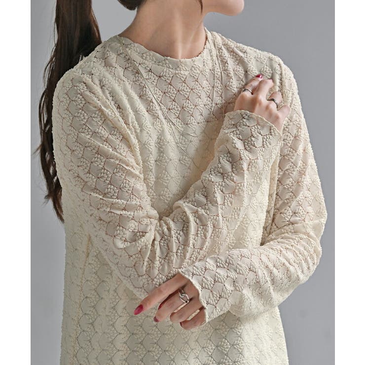 シアートップス レイヤード レース | HUG.U | 詳細画像5 