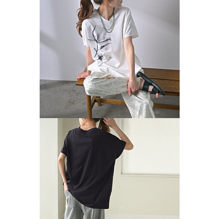 Tシャツ 花柄 接触冷感 | HUG.U | 詳細画像14 