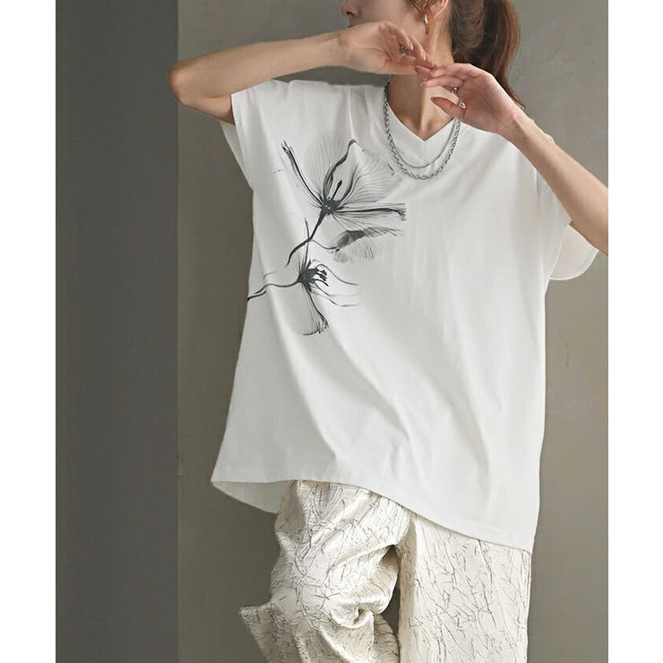 Tシャツ 花柄 接触冷感 | HUG.U | 詳細画像5 
