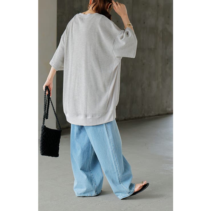 Tシャツ レディース ワッフル | HUG.U | 詳細画像12 