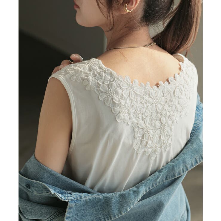 タンクトップ 花柄 レイヤード | HUG.U | 詳細画像3 