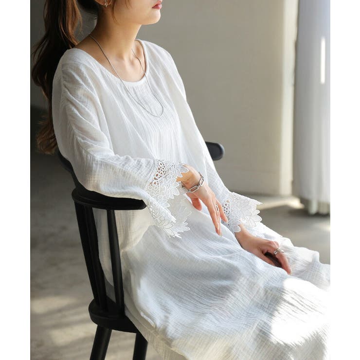 ワンピース 綿100 わたあめワンピ[品番：HHHW0005059]｜HUG.U