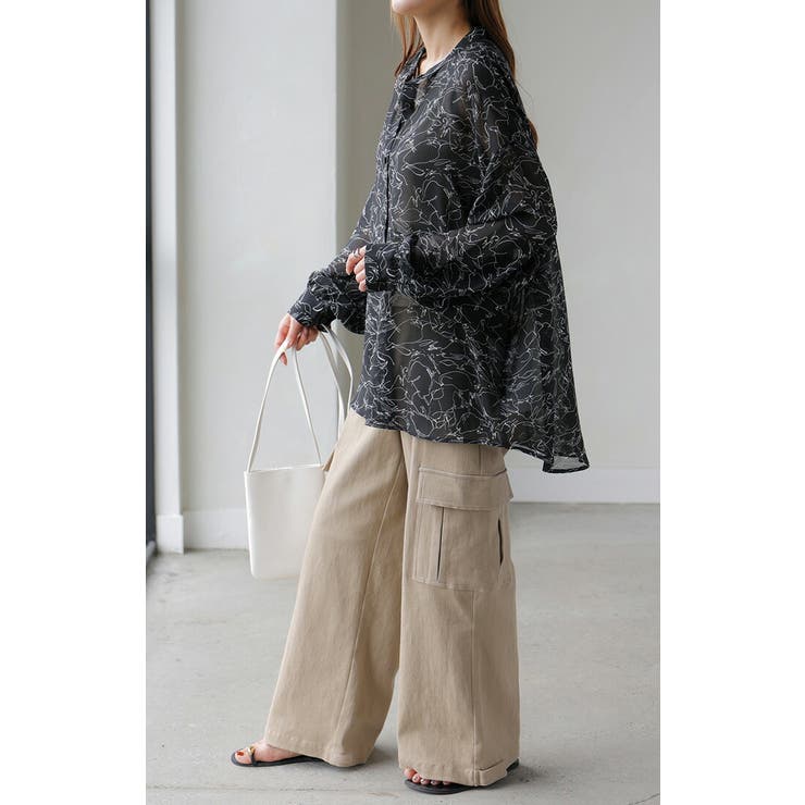 シャツ レディース ノーカラー | HUG.U | 詳細画像10 