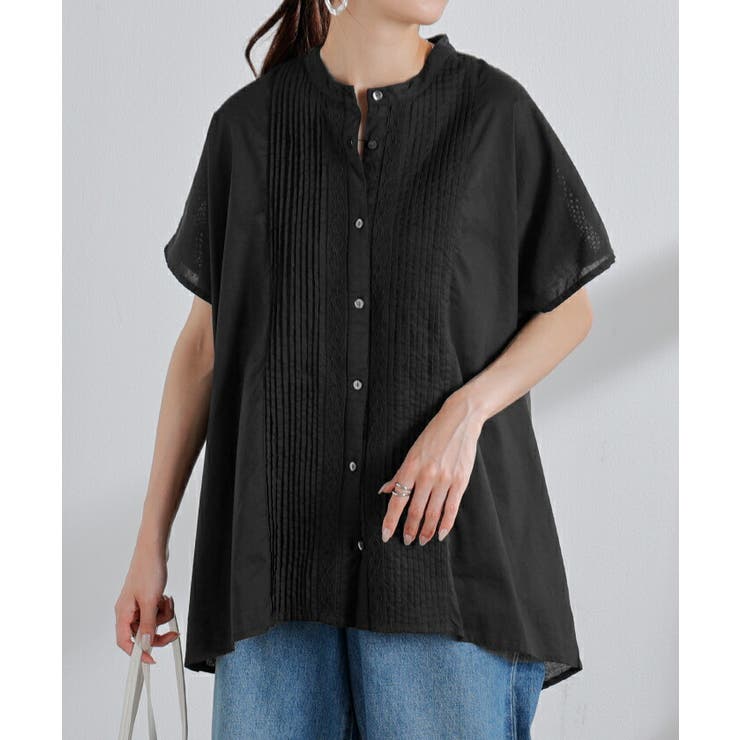 シャツ レース ノーカラー | HUG.U | 詳細画像5 