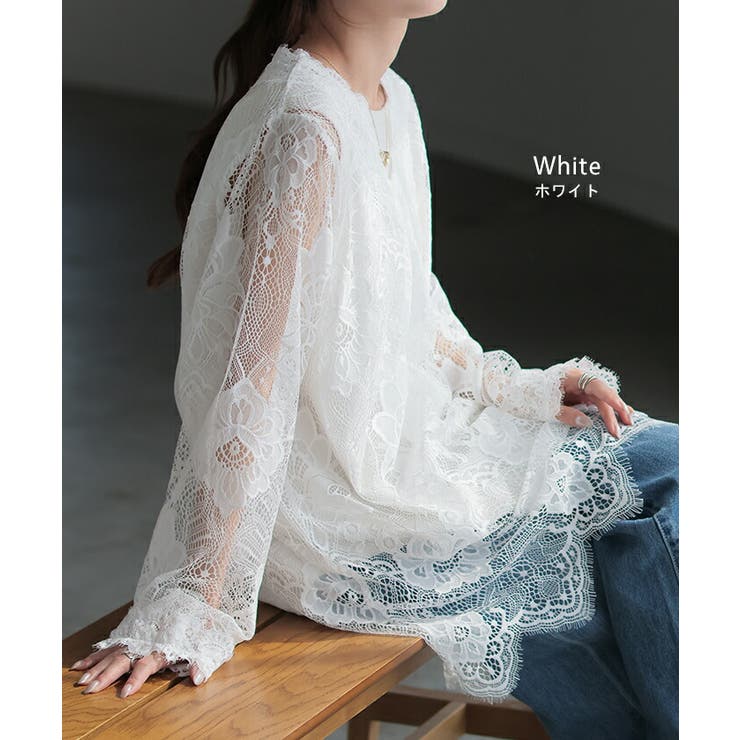 Tシャツ レース シアー | HUG.U | 詳細画像11 