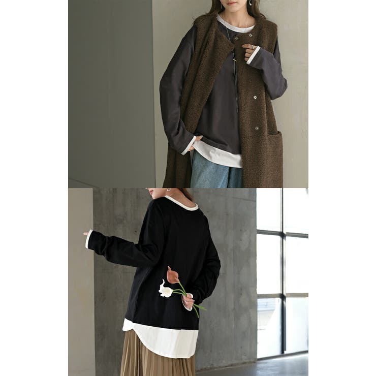 ロンT レイヤード 風 | HUG.U | 詳細画像8 