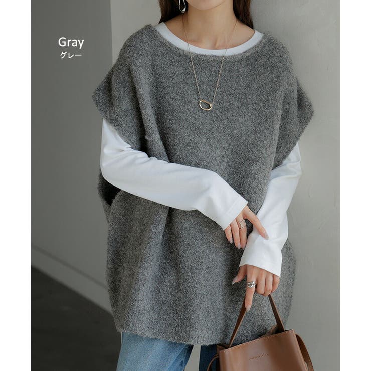 ベスト ニット ロング | HUG.U | 詳細画像15 