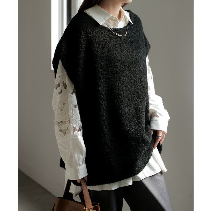 ベスト ニット ロング | HUG.U | 詳細画像4 