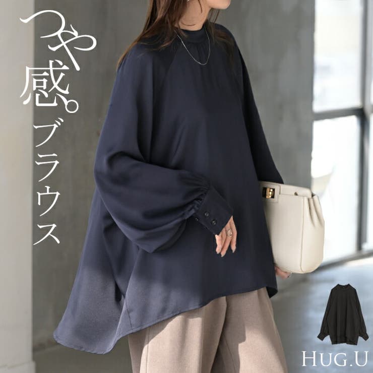 ブラウス レディース ノーカラー | HUG.U | 詳細画像1 