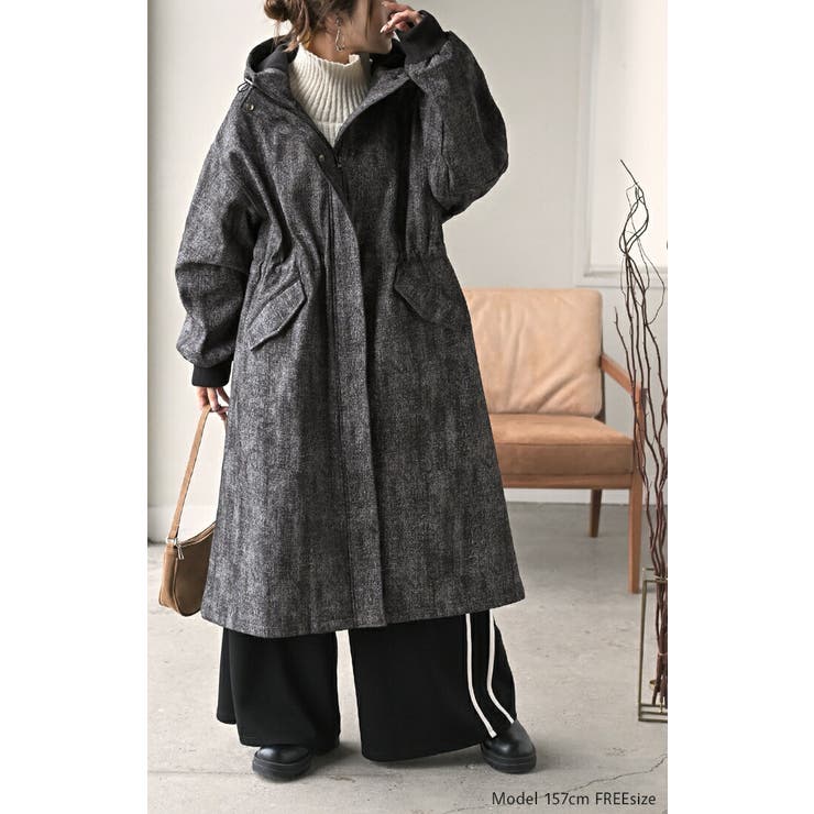 アウター ロング パーカー | HUG.U | 詳細画像4 