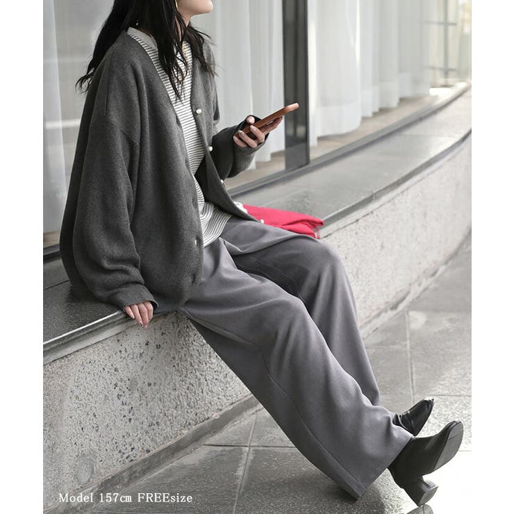 カーディガン ニット ジャスト丈 | HUG.U | 詳細画像4 