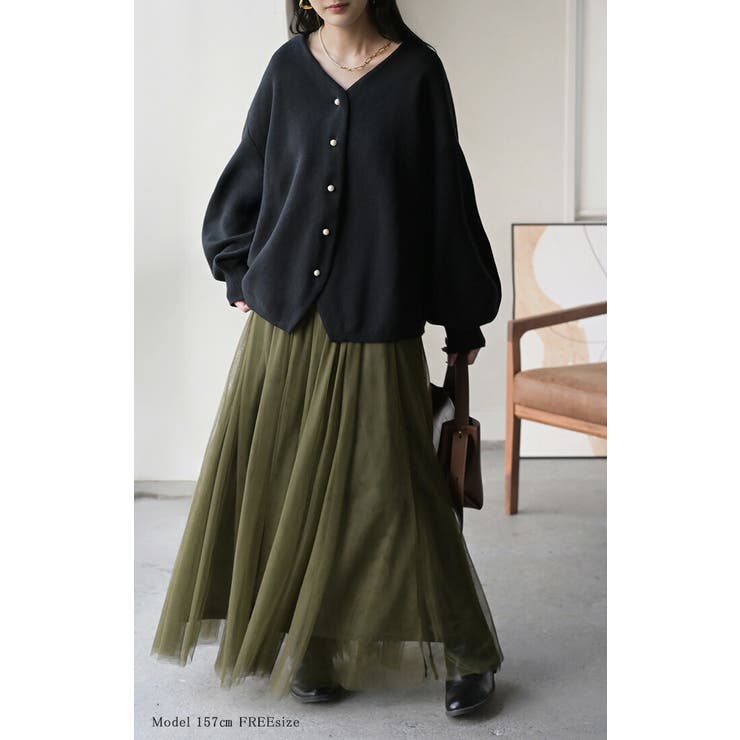 カーディガン ニット ジャスト丈 | HUG.U | 詳細画像8 