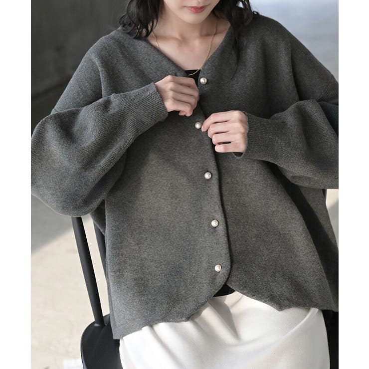 カーディガン ニット ジャスト丈 | HUG.U | 詳細画像9 