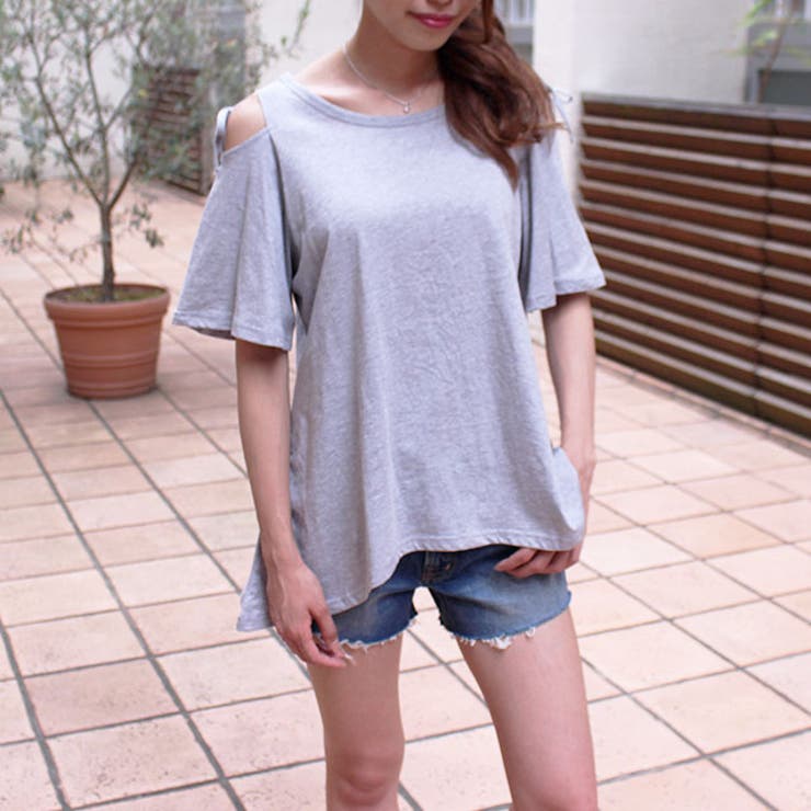 tシャツ ショルダーオープン半袖Tシャツ レディース 楽天市場】【日本製/綿100％】オープンショルダーT【メール便8