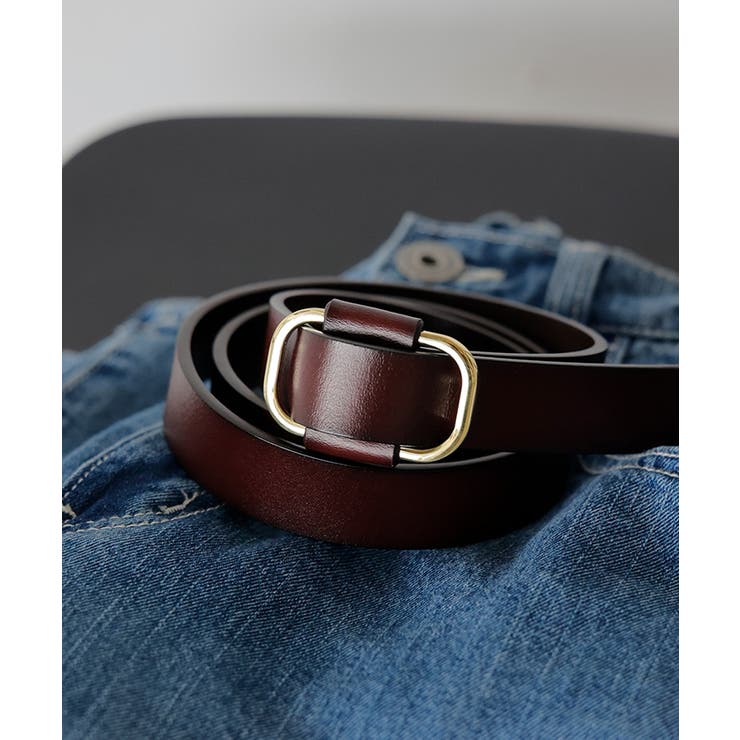 ボルドーブラウン | ベルト 穴なし 本革 | HUG.U