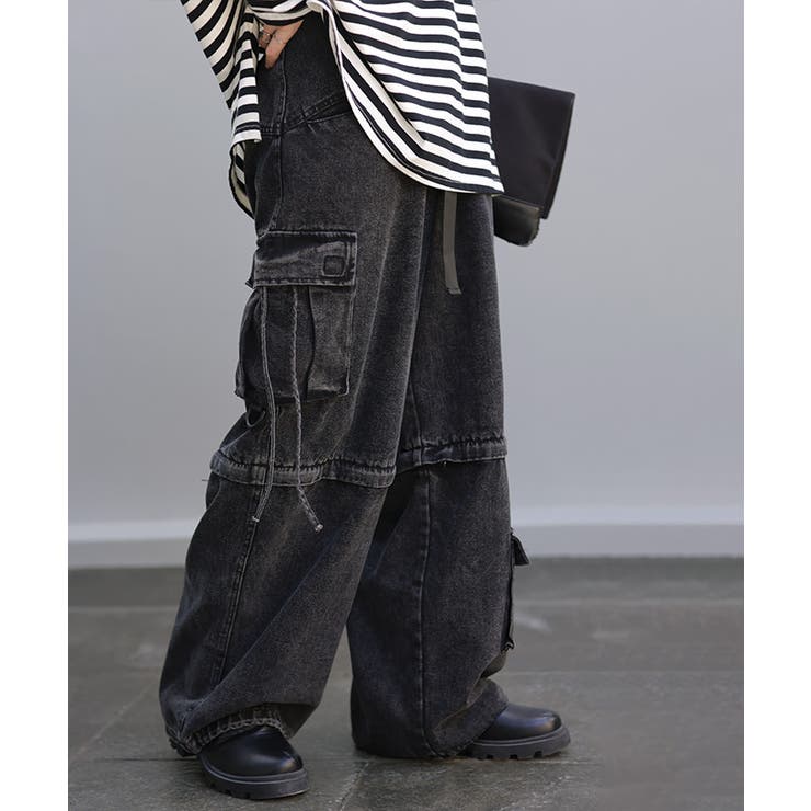 ブラック | デニムパンツ パンツ ハーフパンツ | HUG.U