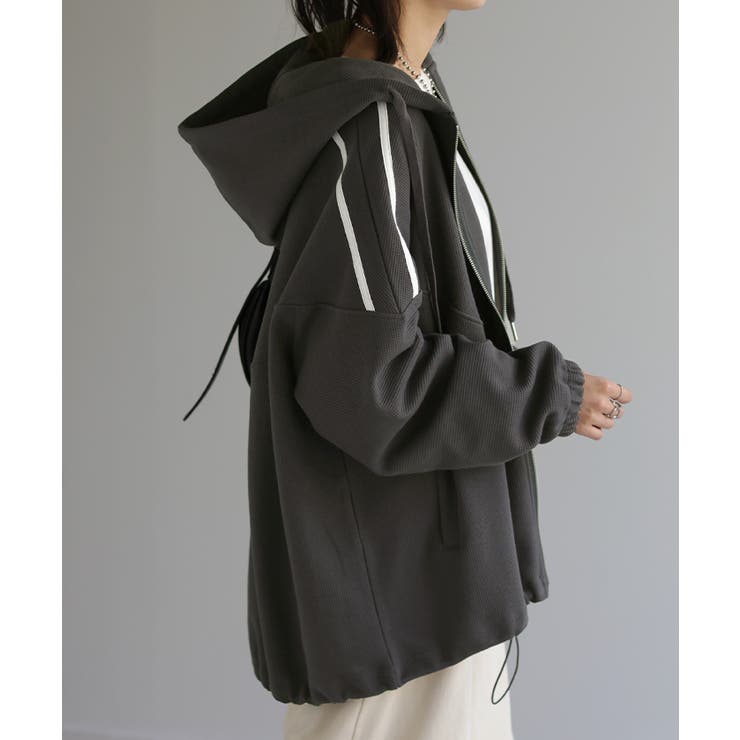 ダークグレー | パーカー ワッフル 体型カバー | HUG.U