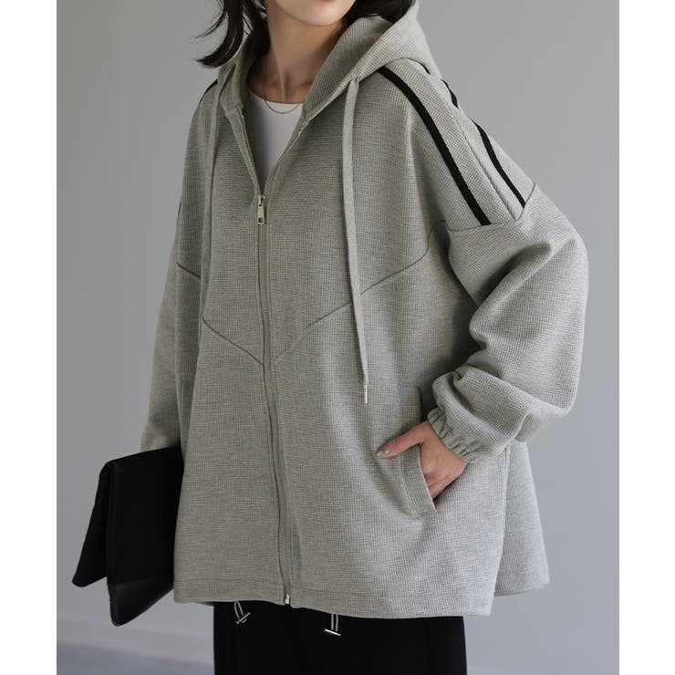 ライトグレー | パーカー ワッフル 体型カバー | HUG.U