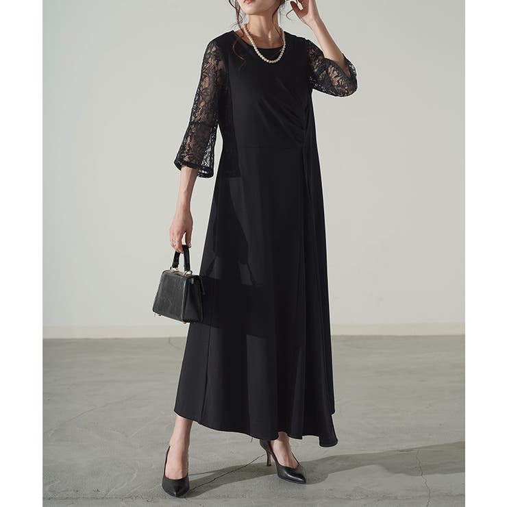 ブラック | ワンピース レース 結婚式 | HUG.U