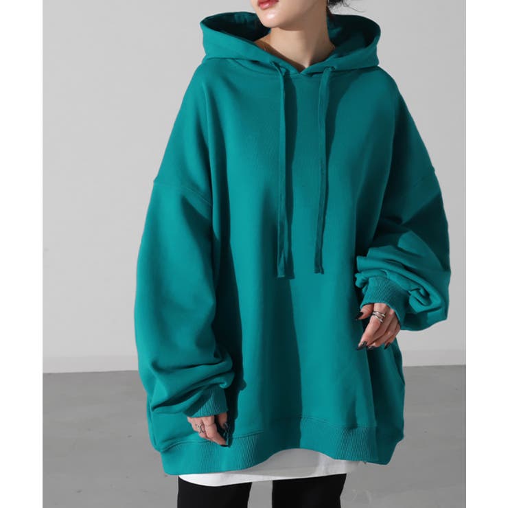 ティールブルー | パーカー カラバリ豊富 オーバーサイズ | HUG.U