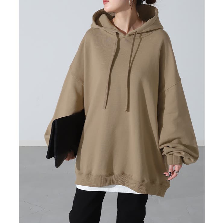 モカ | パーカー カラバリ豊富 オーバーサイズ | HUG.U