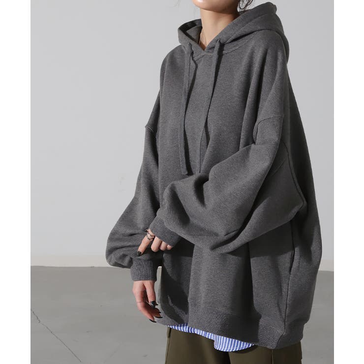 杢ダークグレー | パーカー カラバリ豊富 オーバーサイズ | HUG.U