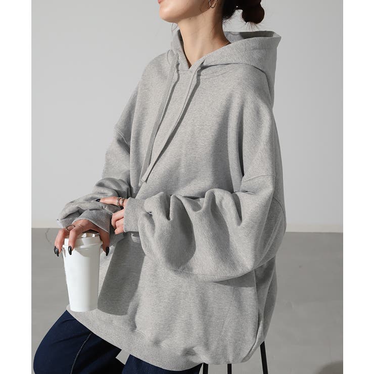 杢グレー | パーカー カラバリ豊富 オーバーサイズ | HUG.U