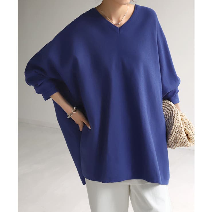 ロイヤルブルー | ニット 体型カバー 薄手 | HUG.U