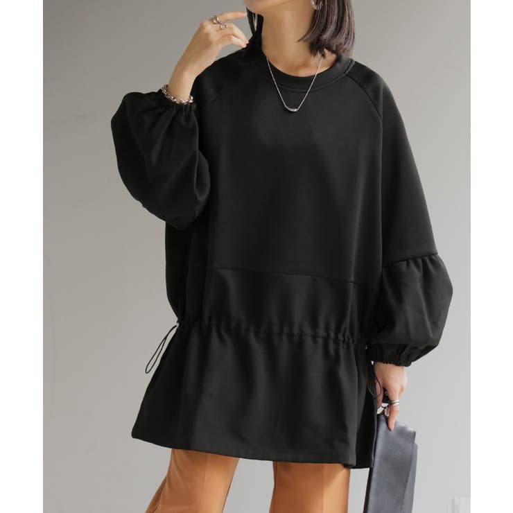 ブラック | トップス ドロスト チュニック | HUG.U