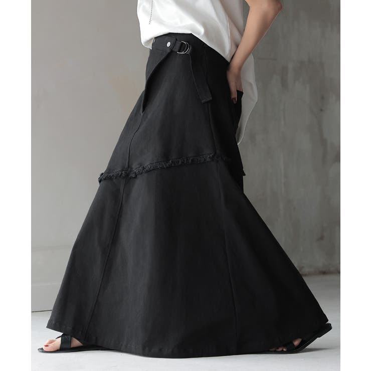 ブラック | スカート Aライン ラップ | HUG.U