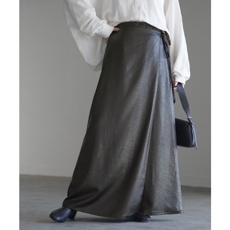 ブラック | スカート ラップ ロング | HUG.U