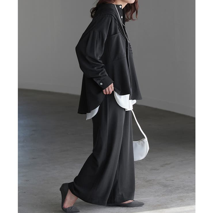 ブラック | セットアップ レディース シャツ | HUG.U