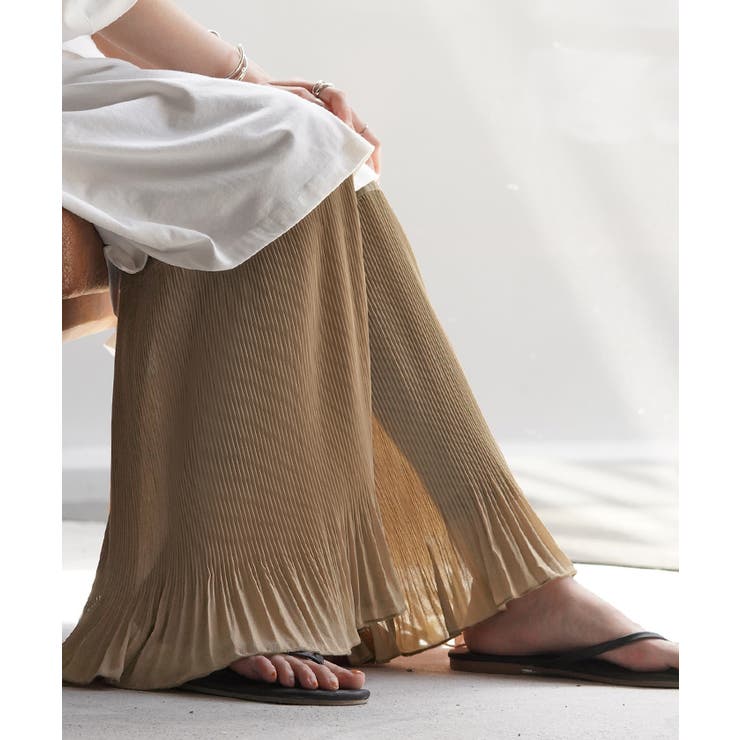 モカ | ペチパンツ プリーツ 綿 | HUG.U