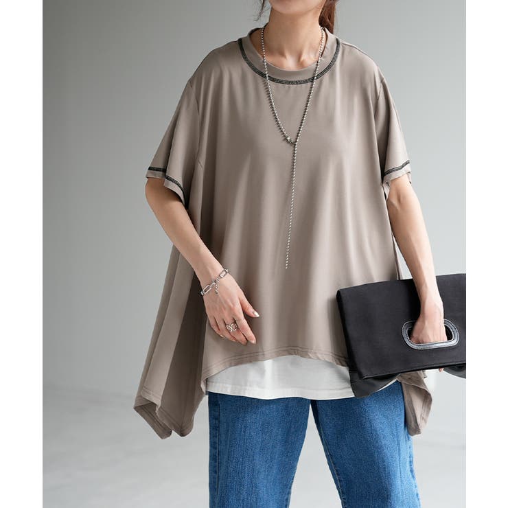 グレージュ | Tシャツ 接触冷感 トップス | HUG.U