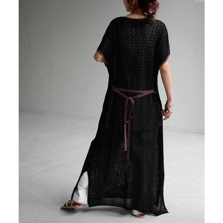 ブラック | ワンピース ロング シアー | HUG.U