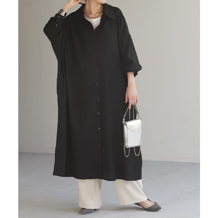 ブラック | ワンピース 楊柳 ロング | HUG.U