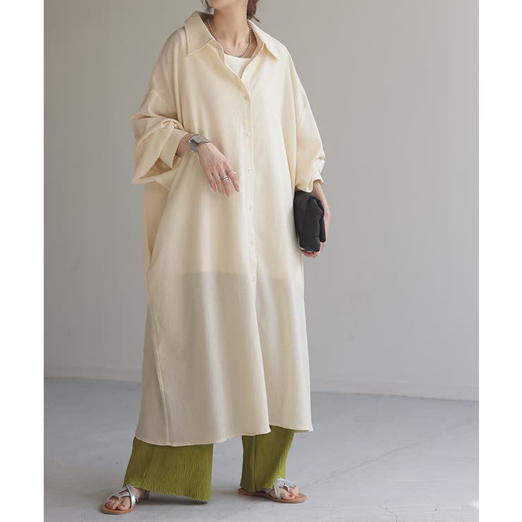 アイボリー | ワンピース 楊柳 ロング | HUG.U