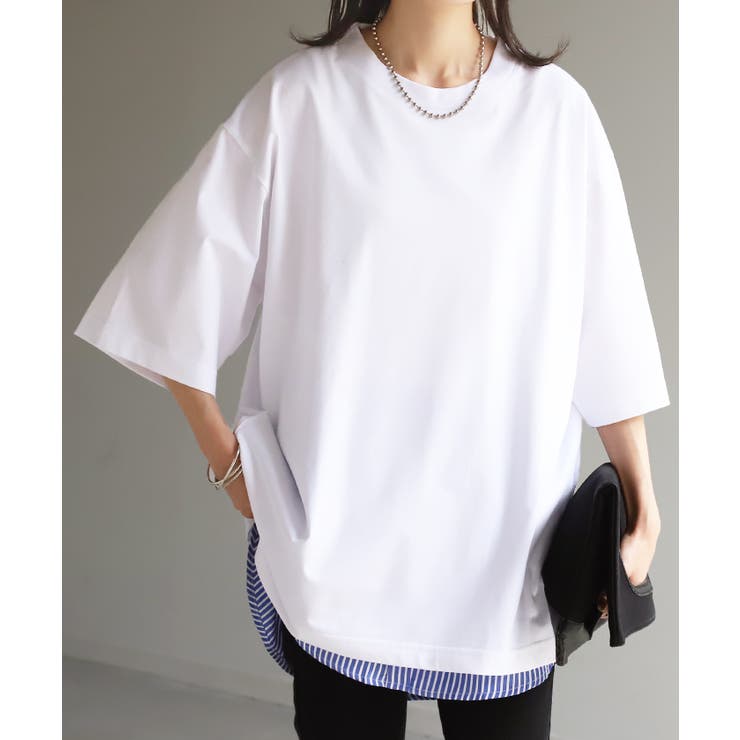 接触冷感】レーヨンロゴTシャツ＆ロングパンツSET