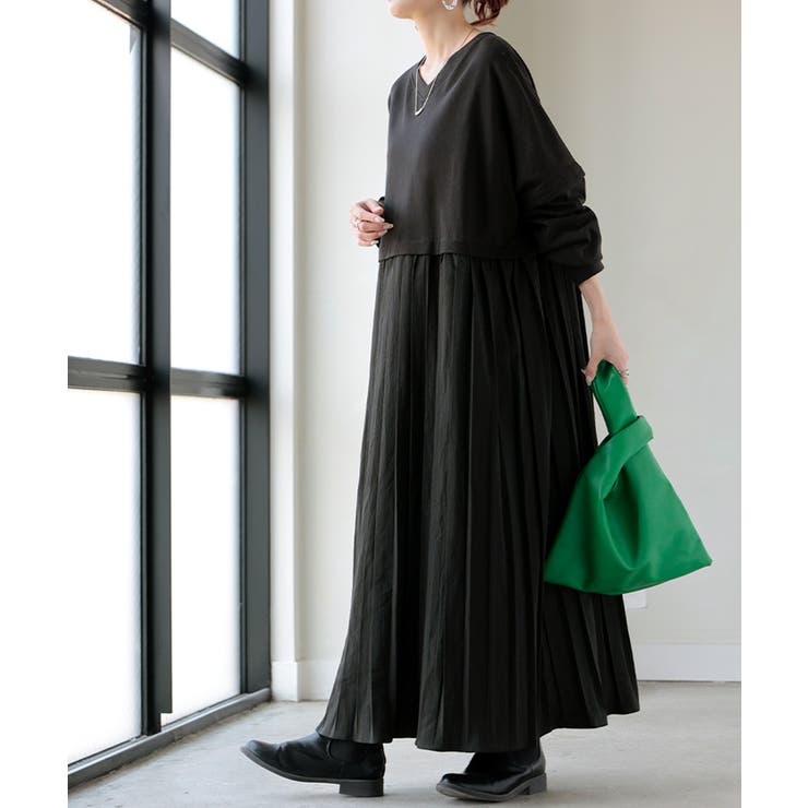 ワンピース ロング 長袖[品番：HHHW0005102]｜HUG.U（ハグユー