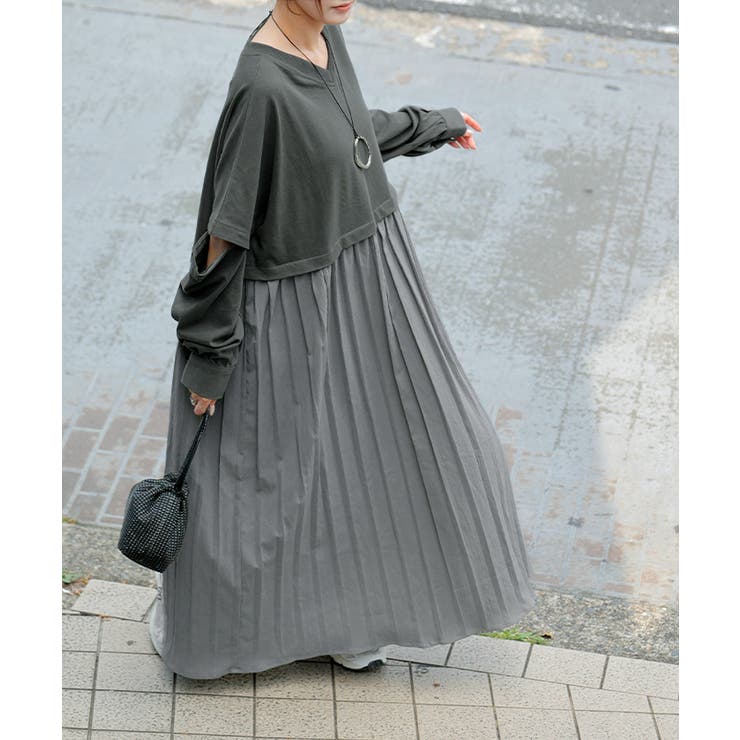 ワンピース ロング 長袖[品番：HHHW0005102]｜HUG.U（ハグユー