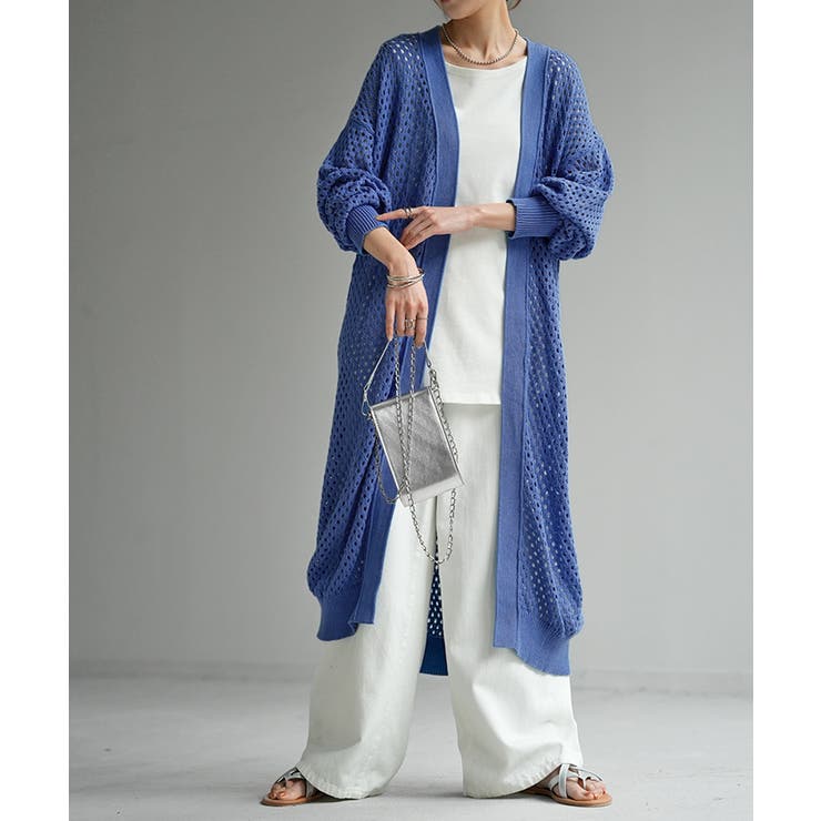 ロイヤルブルー | カーディガン サマーニット 長袖 | HUG.U