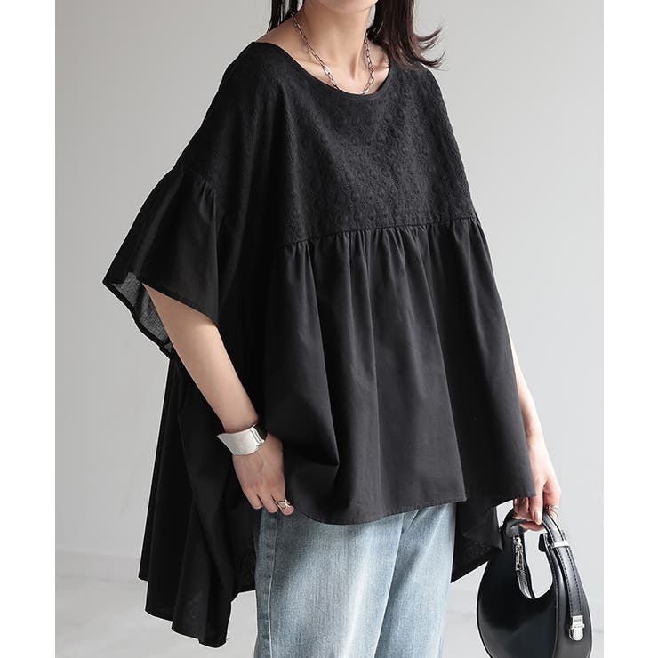 ブラック | ブラウス チュニック 体型カバー | HUG.U